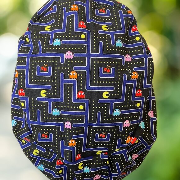 PREMIUM Pac Man Retro Game~ Euro Style Scrub Cap, Unisex Nurse Cap, CNA, MP, MD. - Picture 3 of 4